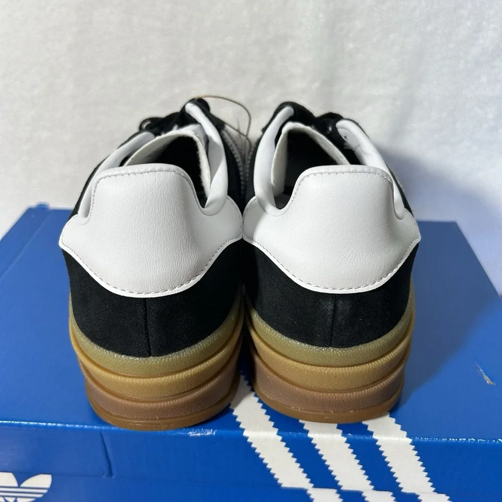 Adidas Womens Size 8.5 Black Gazelle Bold Low Top Platform IE0876 Athletic Shoes